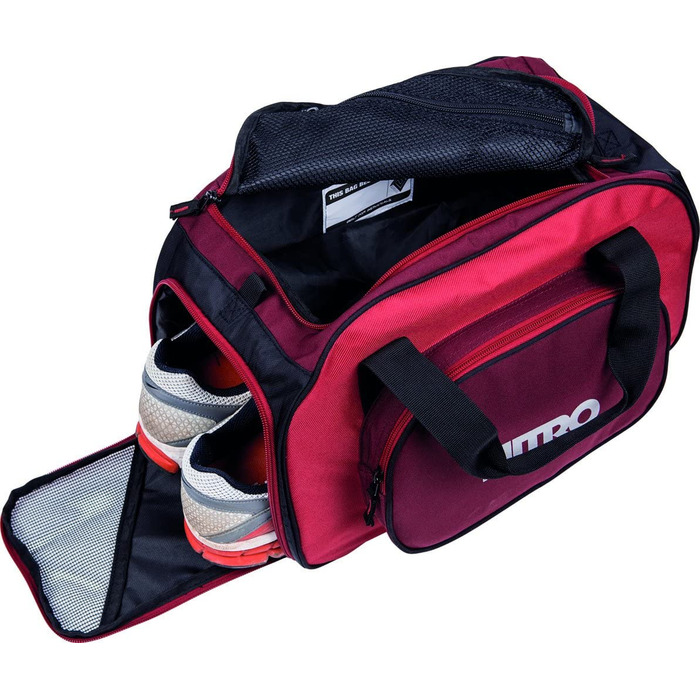 Дорожня спортивна сумка Nitro Duffle XS, 35 л, 40x23x23 см, для фітнесу, школи, подорожей, колір червоний (Chili)