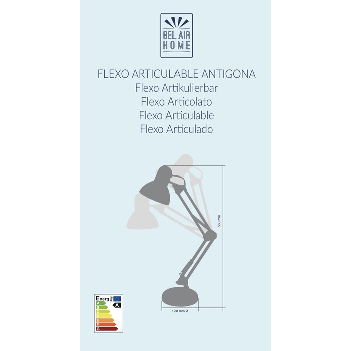 Настільна лампа Bel Air Home Antigona Flexo LED, ретро-вінтаж, E27, USB, металева, жовта, матова, енергозберігаюча, для офісу, спальні, читання (без лампочки)