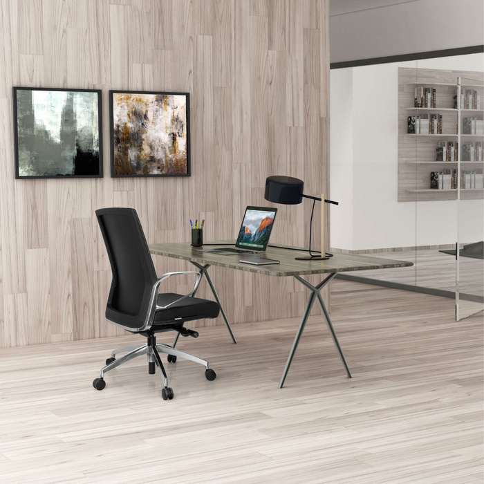 Офісне крісло PROVIDER зі штучної шкіри чорний hjh OFFICE