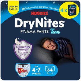 Нічні підгузки-трусики DryNites для хлопчиків 4-7 років, 64 шт, Pyjama Pants