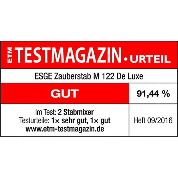 Занурювальний блендер ESGE-Zauberstab M 122 de Luxe, білий, з аксесуарами, потужність до 14 000 об/хв