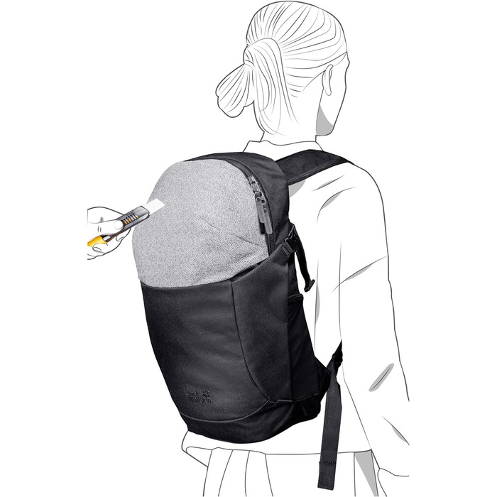 Міський рюкзак Jack Wolfskin Protect, 20 л, чорний