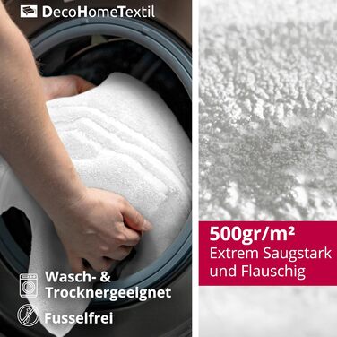 Набір рушників DecoHomeTextil 10 предметів (6 рушників 50x100 см, 4 рушники 70x140 см), білі, 100% бавовна, м'які та гігроскопічні
