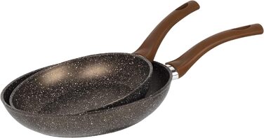 Набір сковорідок Bergner Root 2 шт. 20/24 см, антипригарне покриття, індукція, алюміній, ергономічна ручка, для всіх плит