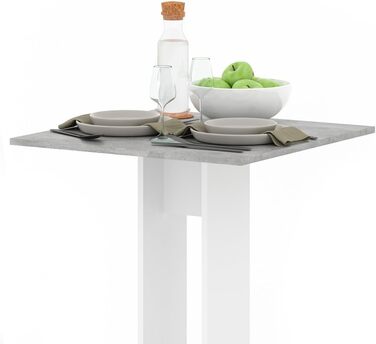 Стіл журнальний Vicco Repose, 65x65 см, бетонний, для вітальні/їдальні