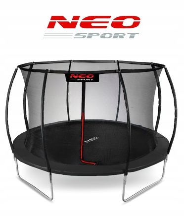 Батут із захисною сіткою Neo-sport 374 см FT 12 (365-374 см)