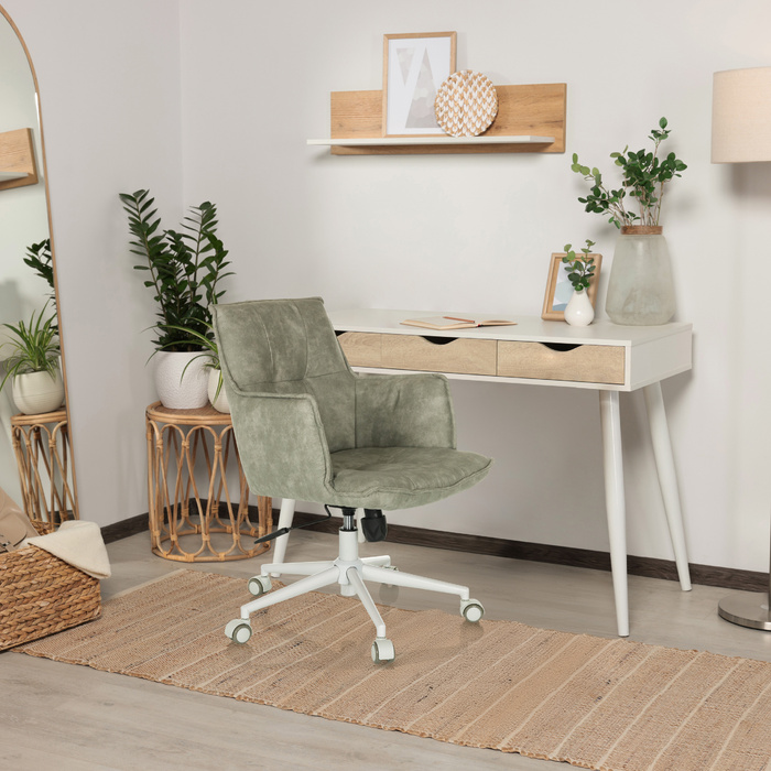 Крісло для домашнього офісу / поворотне крісло SOLAO LIFE W Тканина Сірий HJH LIVING