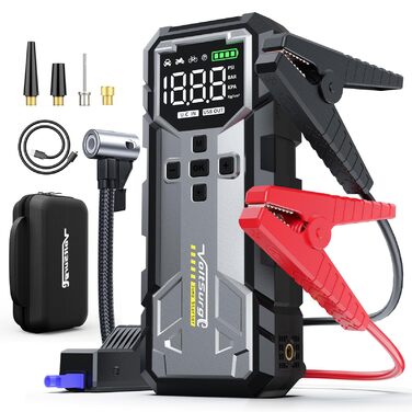 Powerbank Starthilfe 7000A з компресором та LED-ліхтариком: 160PSI, 12V для бензинових та дизельних авто (10L)