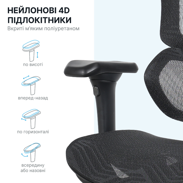 Крісло офісне OfficePro Onix OC975B Black