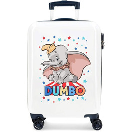Дитяча валіза Disney Dumbo, жорсткий ABS, 37x55x20 см, 32 л, з кодовим замком, 4 колеса, ручна поклажа, різнокольорова