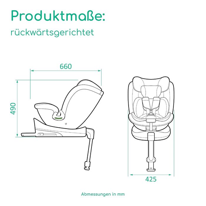 Дитяче автокрісло Bebeconfort 360 i-Size RevolveFix Plus (40–150 см), поворотне, Full Black