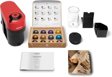 Кавомашина Nespresso Krups Vertuo Pop 560 мл, червоний (XN9205) - капсульна, автоматичне розпізнавання капсул, 4 розміри чашок, швидкий нагрів