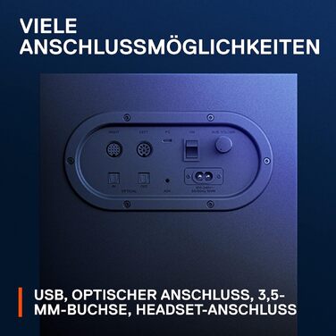 SteelSeries Arena 7 - 2.1-канальна акустична система для геймінгу з RGB підсвічуванням, чорна