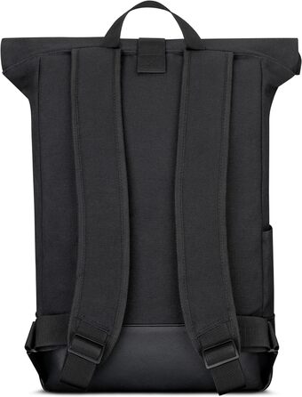 Рюкзак Johnny Urban Rolltop Adam Large для ноутбука 16'', водонепроникний, антрацит/чорний, міцний бавовняний канвас, унісекс