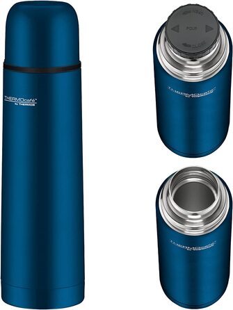 Термос-бутилка THERMOS 500 мл, рожеве золото, нержавіюча сталь, тримає тепло 12 годин/холод 24 години, герметична з чашкою, для університету, школи, офісу, подорожей