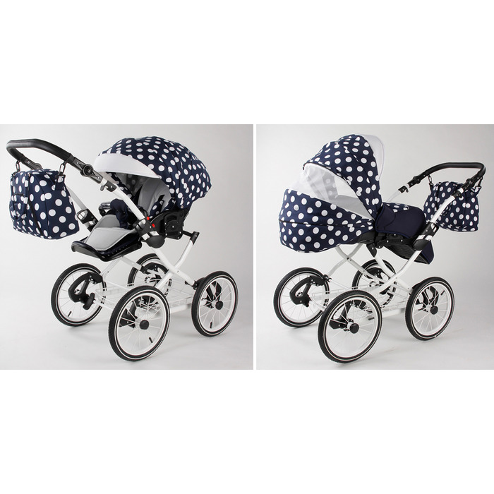 Багатофункціональний візок Didibaby Meriva 3в1, алюмінієвий, чорний