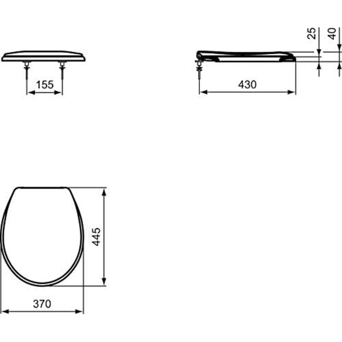 Унітазне сидіння Ideal Standard Contour 21, оригінал, біле