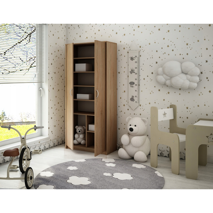 Стелаж Matkam 74 x 180 x 35 см, дуб сонома