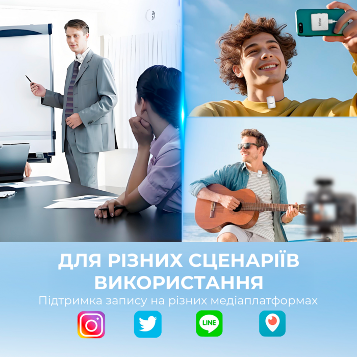 Безпровідний петличний мікрофон Fifine M9W