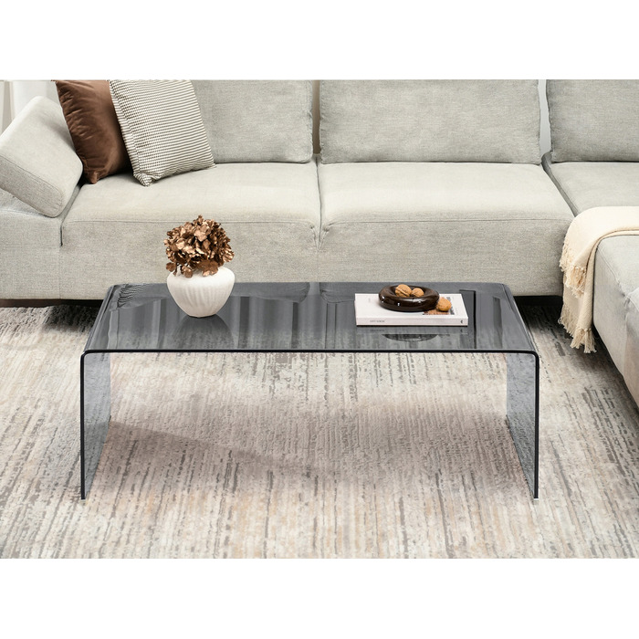 Журнальний стіл Mebel-Partner прямокутний 110 x 60 x 40 см, антрацит/графіт/сірий