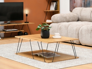 Журнальний стіл Mebel-Partner прямокутний 92 x 62 x 30,5 см, чорний дуб