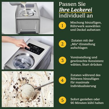 Морожениця Cuisinart FreezeEase самоохолоджувана, срібляста – для морозива, сорбету, замороженого йогурту (без попереднього заморожування, 3 режими, 40 хв)