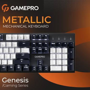 Дротова механічна клавіатура GamePro Genesis Metallic (MK144B) 100% Red switches