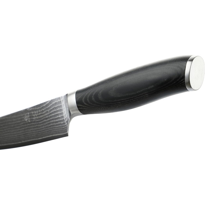 Ніж кухонний Wakoli Mikata Damast 17 см з лезом з дамаської сталі та ручкою Micarta (Сантоку)