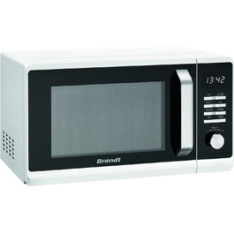 Мікрохвильова піч BRANDT GE2302W 800 Вт, 23 л, біла, скло, сталь