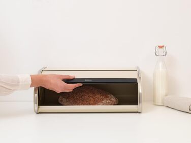 Контейнер для хліба Brabantia Rollbrotkasten з матової сталі, великий, Soft Beige