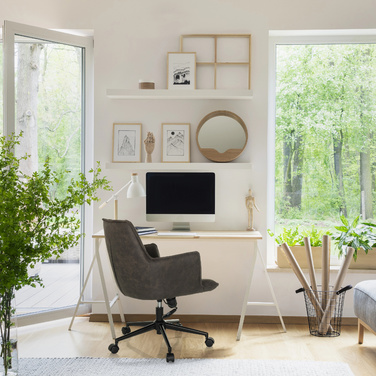 Крісло для домашнього офісу / поворотне крісло SOLAO LIFE Тканина темно-сірий hjh LIVING