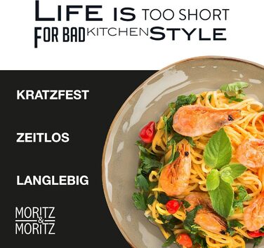 Набір посуду Moritz & Moritz COPA на 4 особи, 16 предметів, елегантний комплект тарілок із високоякісного кам'яного посуду: 4 обідні тарілки, 4 десертні тарілки, 4 миски для мюслі та 4 чашки для кави