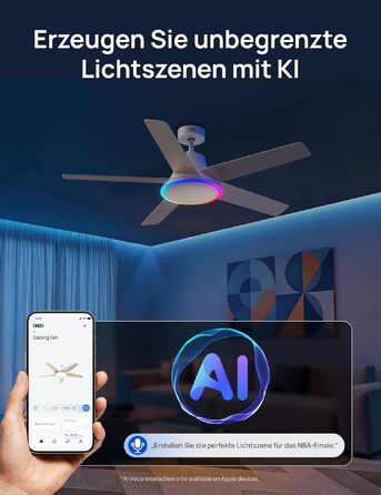 Стельовий вентилятор DREO Smart з підсвічуванням 132 см, 12 швидкостей, LED, DC-мотор, таймер, пульт/APP/Alexa, білий RGB