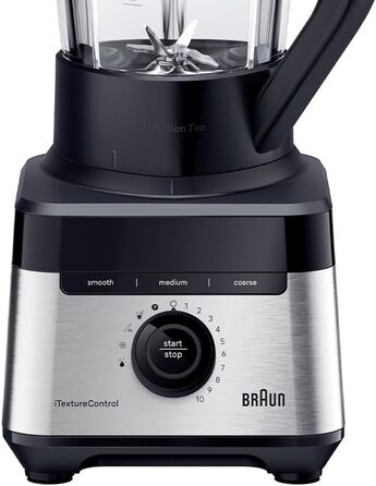 Блендер Braun PowerBlend 9 JB9040BK чорний, 1600 Вт, 2л, 18 програм, 10 швидкостей