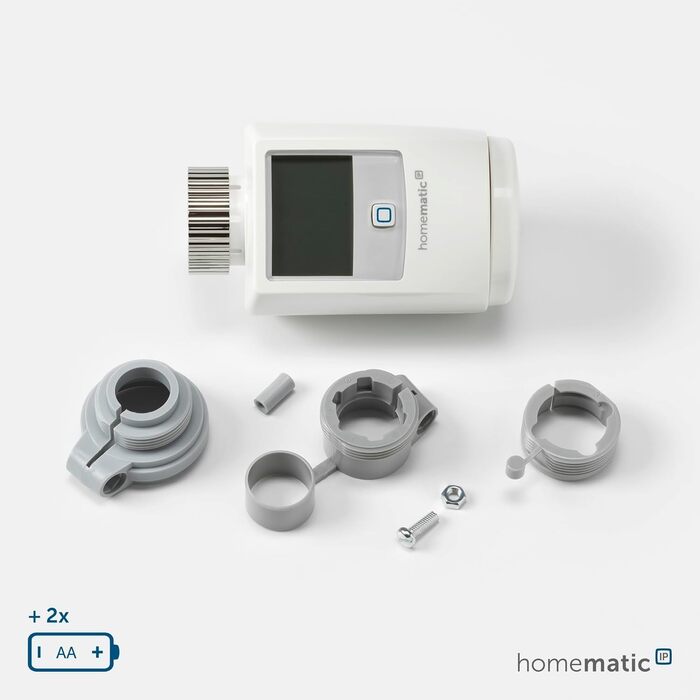 Homematic IP Термостат на радіатор Smart Home, 3 шт. - Цифровий термостат для опалення з керуванням через додаток, сумісний з Alexa та Google Home, легкий монтаж, економія енергії (153412A3)