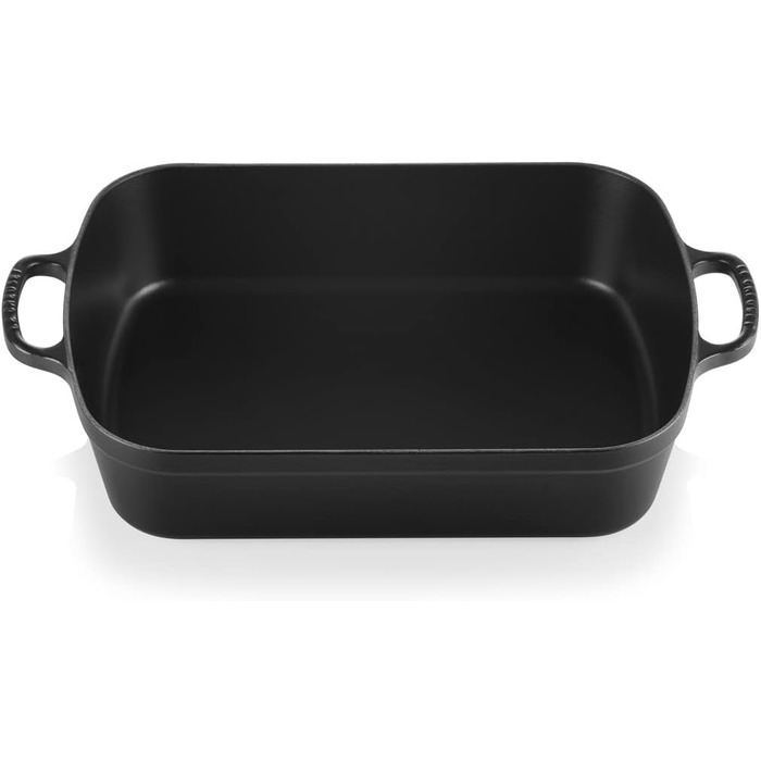 Сковорода Le Creuset Signature чавунна, прямокутна, 4.9 л, чорна матова, для всіх типів плит, включаючи індукцію