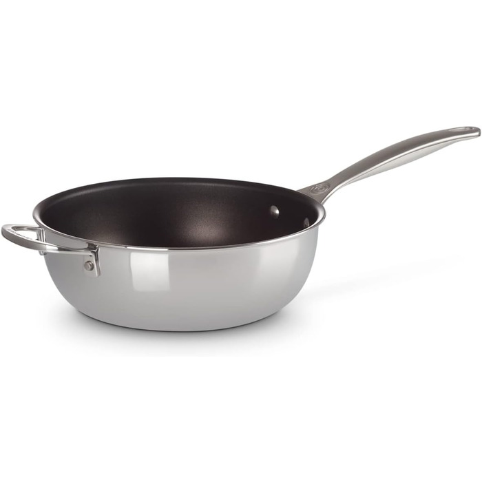 LE CREUSET Набір сковорідок з антипригарним покриттям 24 см (3 шт.) з нержавіючої сталі 3-ply PLUS