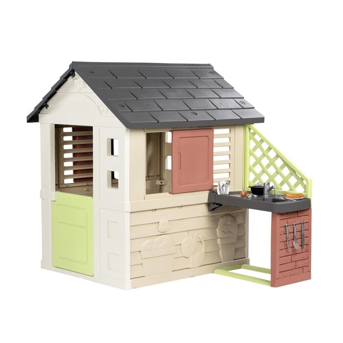 Дитячий ігровий будиночок Smoby Life Natura з кухнею, 2+ роки, з аксесуарами 7600810739