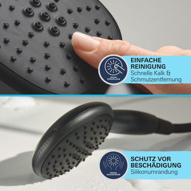 Душова лійка GROHE Vitalio 110 водоощадна, 2 режими струменя, чорна, 279462431