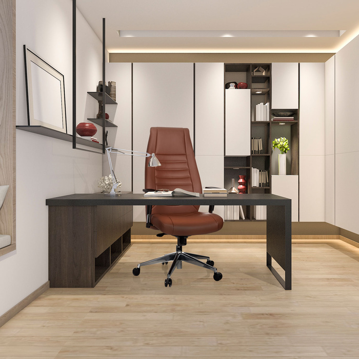 Офісне крісло / крісло керівника VITORO штучна шкіра коричневий hjh OFFICE
