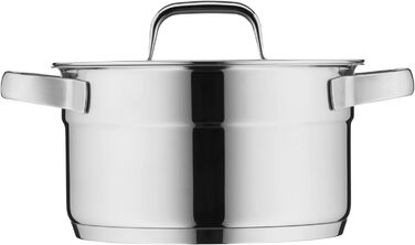 Набір каструль WMF Compact Cuisine 5 предметів, індукційний, нержавіюча сталь, з кришками, полірований Cromargan, без покриття, з внутрішньою шкалою