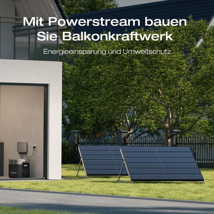 Портативна електростанція EcoFlow Delta 2 Max 2048Вт·год, LFP-акумулятор, потужність 3000Вт, сонячний генератор для дому та кемпінгу