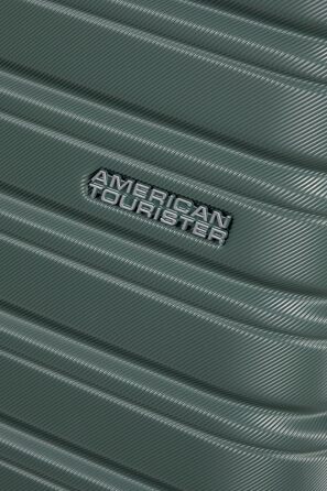 Валіза American Tourister Flashline Spinner L 78 см, 100/109 л, зелена (Dark Forest), жорсткий корпус