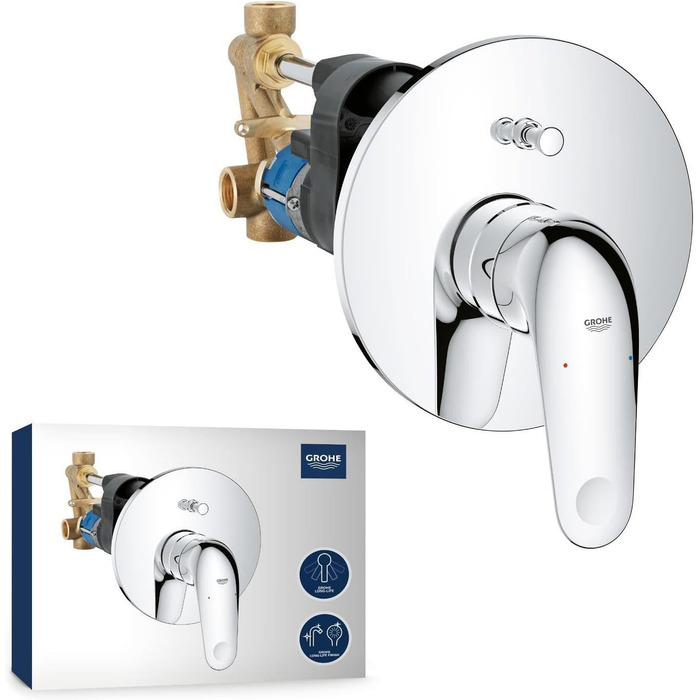 Змішувач для ванни Grohe Swift, хром, з інструментом, 24335001 (прихований монтаж)