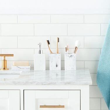 Набір аксесуарів для ванної кімнати Sweet Home Collection, декоративний дизайн, смола, 4 предмети