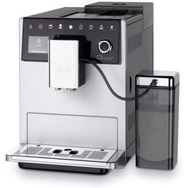 Кавоварка автоматична Melitta CI Touch F630-101 з молочним контейнером, тиха млинка, One Touch, 10 видів кави, TFT-дисплей, срібляста