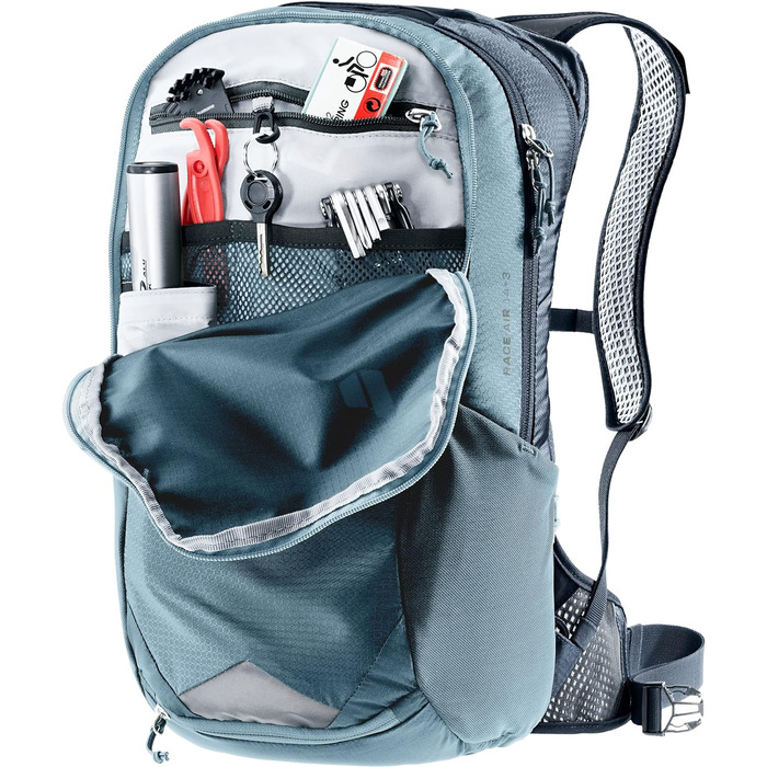 Велосипедний рюкзак Deuter Race Air 14+3 л, Atlantic-Ink, легкий, вентиляція спини