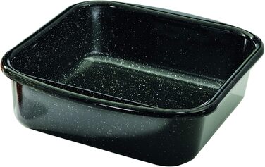 Форма для запікання Riess Classic, емальована, 22x22x7.5 см, чорна, для індукції