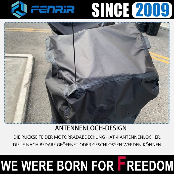 Чохол для мотоцикла FENRIR 420D, водонепроникний, для круїзерів і турингових мотоциклів, 275x110x130 см, для K1600GTL, R18, GL1800 Gold Wing, Roadmaster, Road Glide, Ultra Limited, CVO