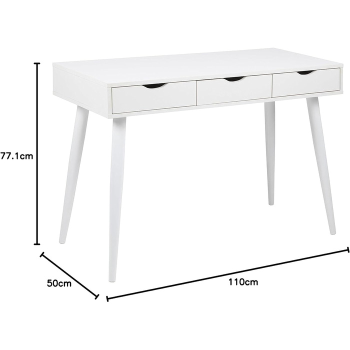 Письмовий стіл Ivar AC Design білий MDF 50x110x77 см